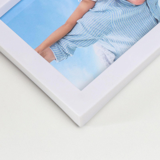 Фоторамка - коллаж на 5 фото 10×15 см «Листья и медальоны», пластик, белый, 32×46 см