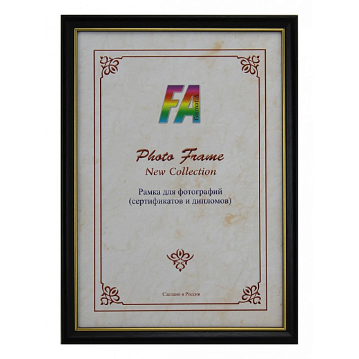 Фоторамка Формат-А пластиковая "Стандарт" черная 21x30